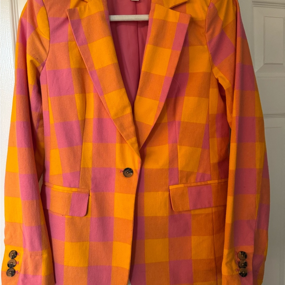 Free Assembly Checkered Women's Blazer
